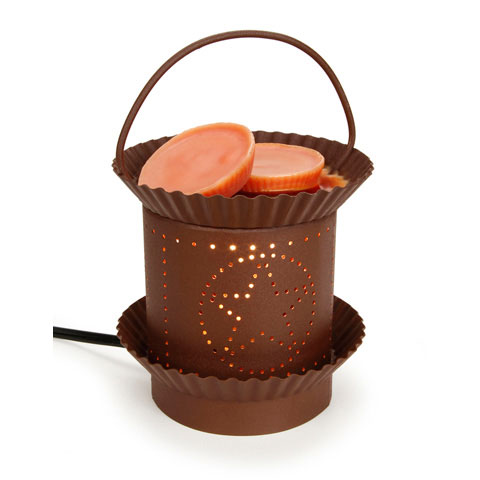 Rust Colored Star Tin Punch Electric Wax Warmer